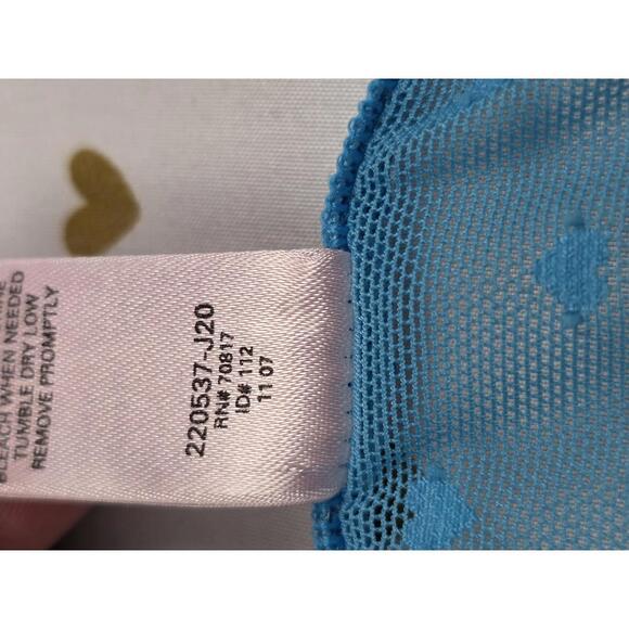 VIctorias Secret ANGELS Sheer Mesh Polka Dot LARGE y2K Blue VTG - Picture 4 of 6